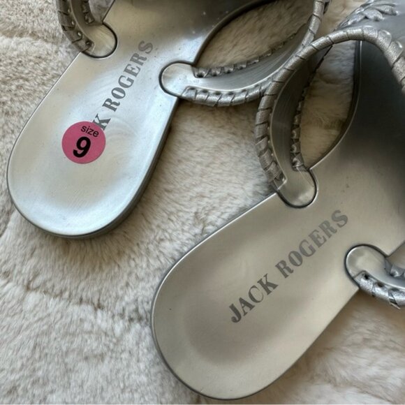 Jack Rodgers | Navajo Bahamas Jelly Silver Sandals | Size 6 - Picture 4 of 6